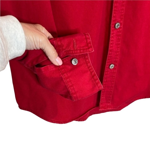Levi’s Red Long Sleeve Button Up Shirt - Picture 7 of 10